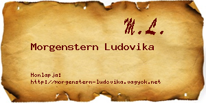 Morgenstern Ludovika névjegykártya